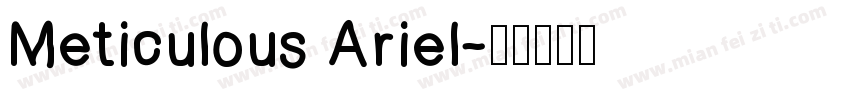 Meticulous Ariel字体转换